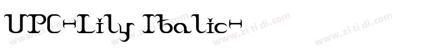 UPC-Lily Italic字体转换